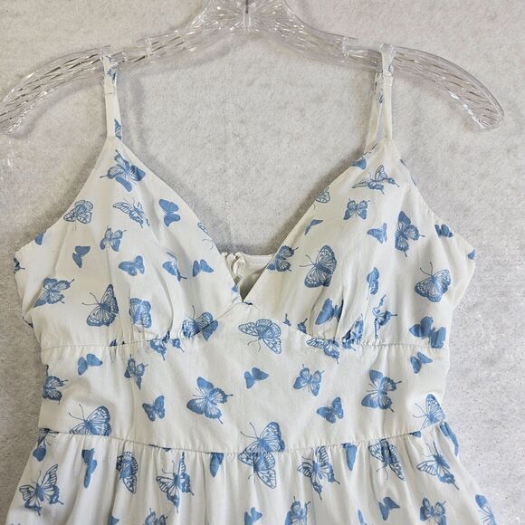 B Smart Dress Juniors Womens Sz 7 Mini Tiered Butterfly Y2K Coquette Babydoll - Picture 13 of 15